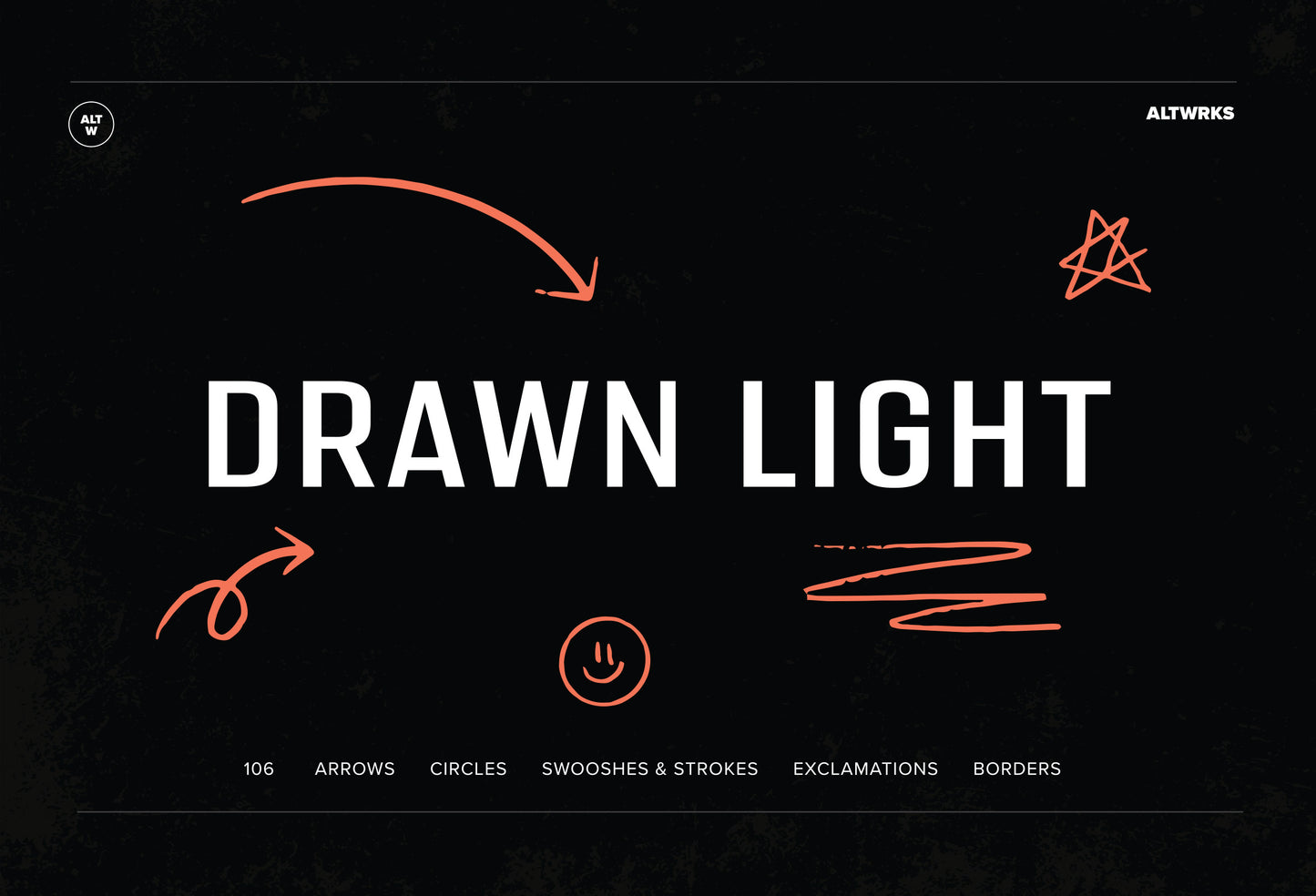 Drawn Light - 106 Hand-Drawn Elements